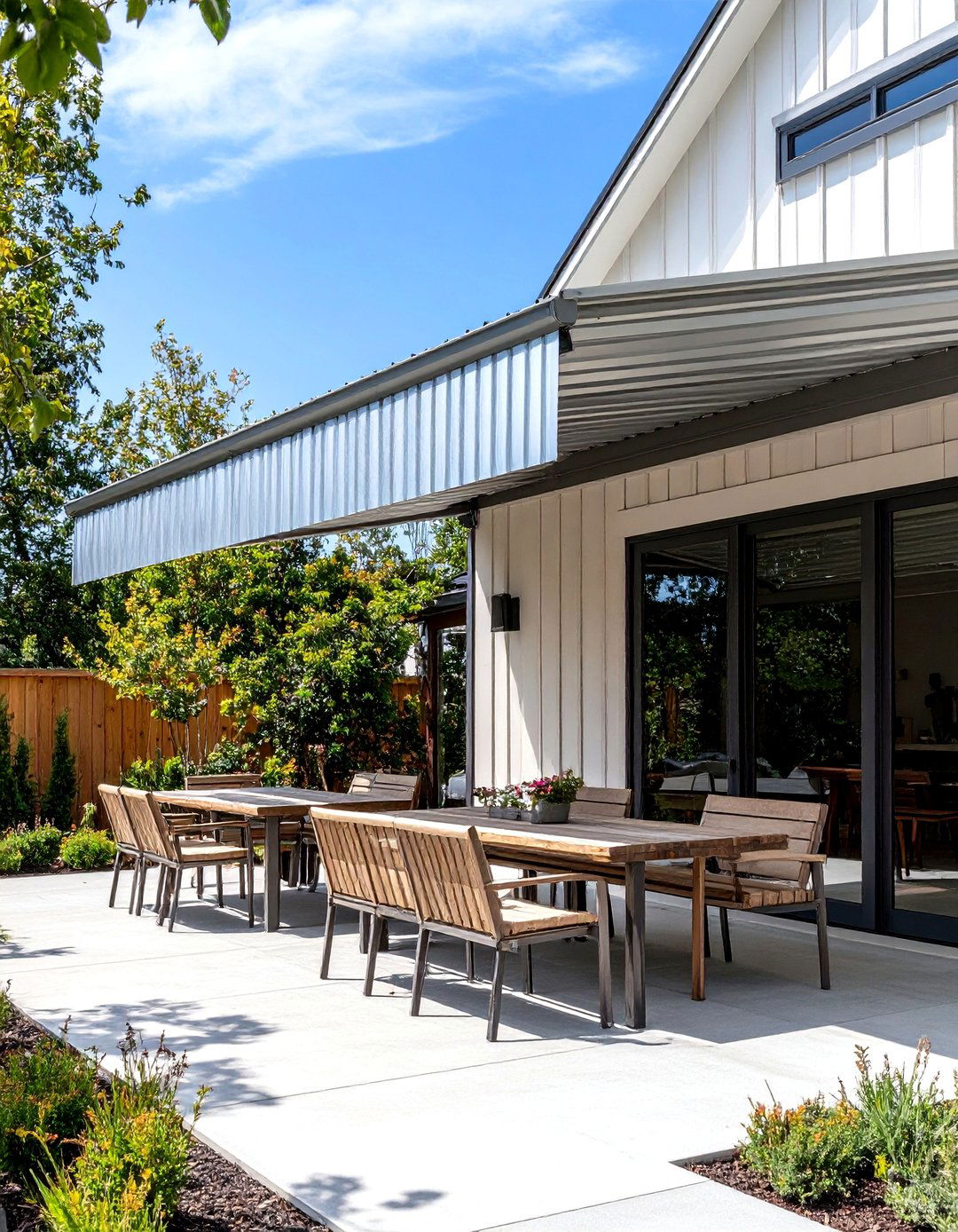 Stretched Fabric Canopy - 30 patio covering ideas