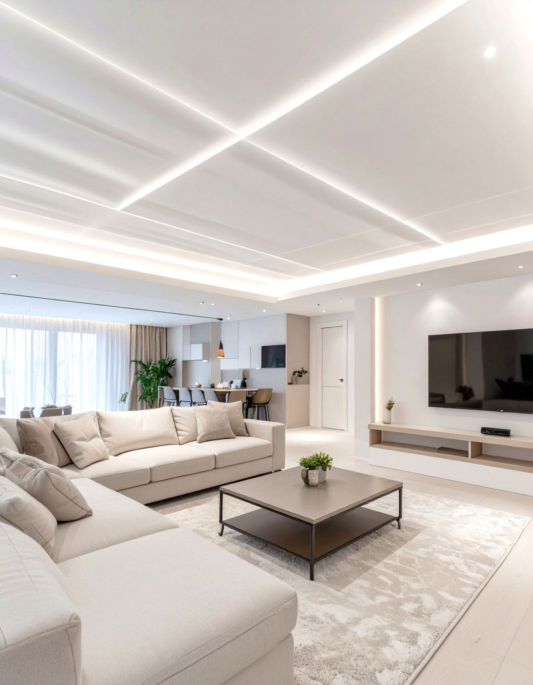 Stretched Fabric Ceiling System - 30 low basement ceiling ideas