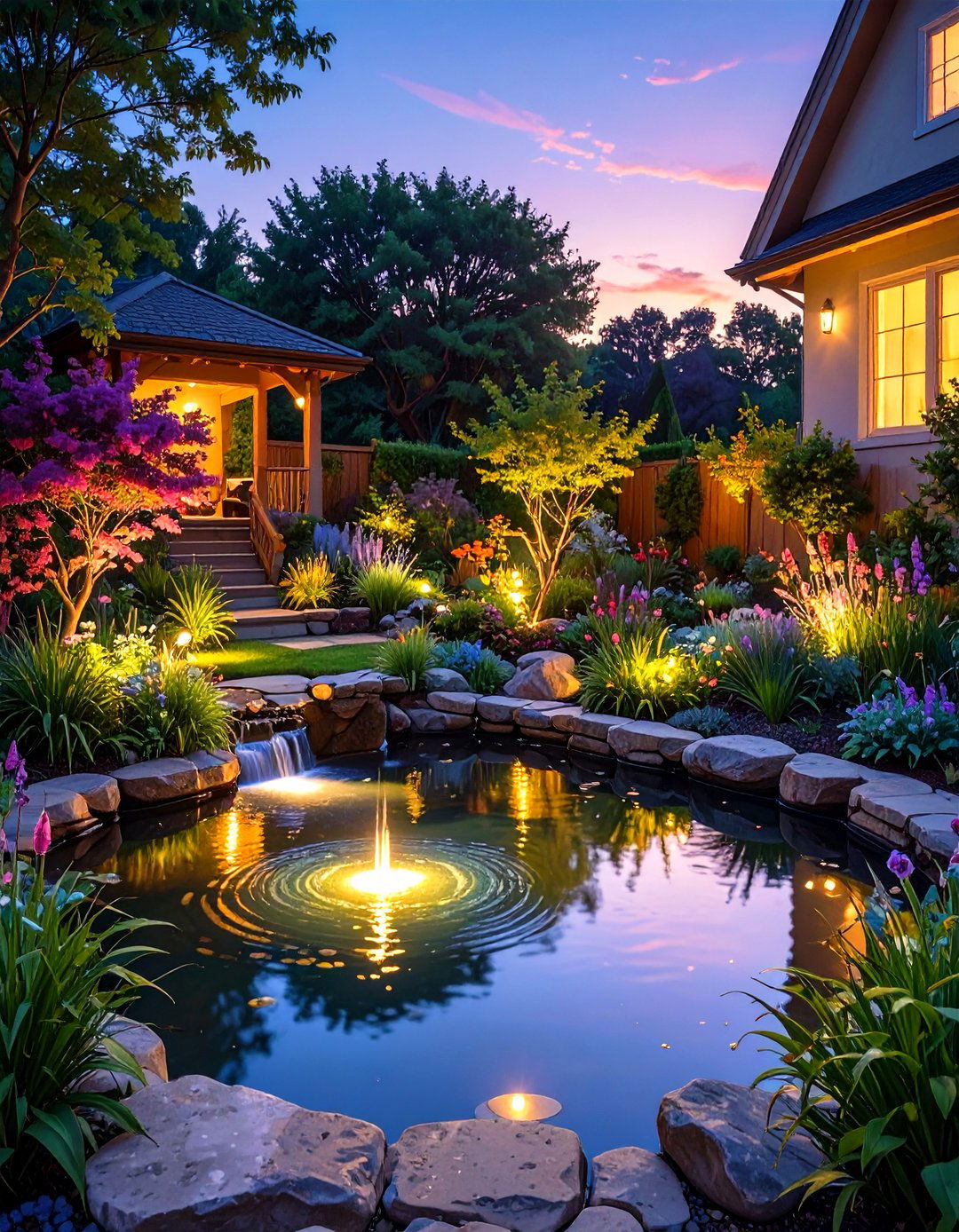 String Lights for a Festive Patio - 30 outdoor house lighting ideas
