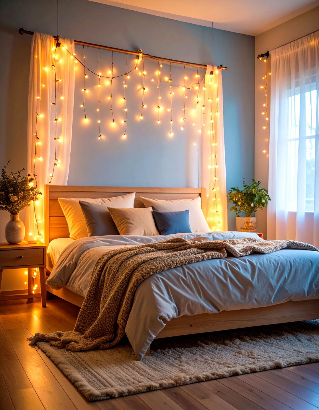 String Lights for a Magical Glow - 30 romantic warm and cozy bedroom ideas