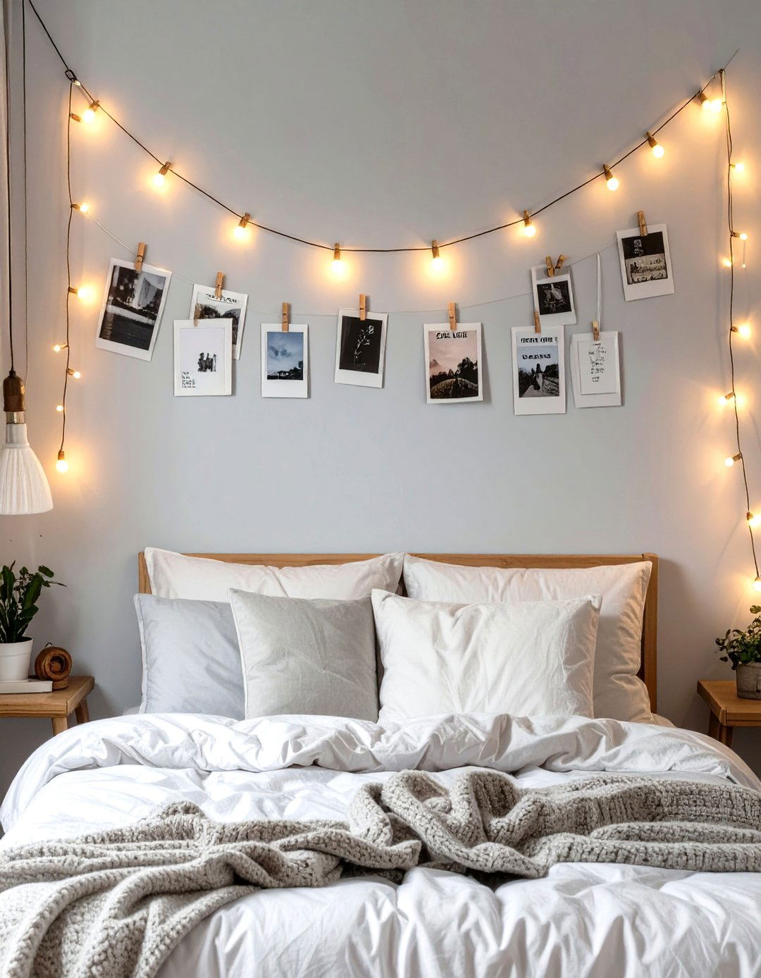 String Lights with Music Memorabilia Clips - 30 spotify bedroom trend