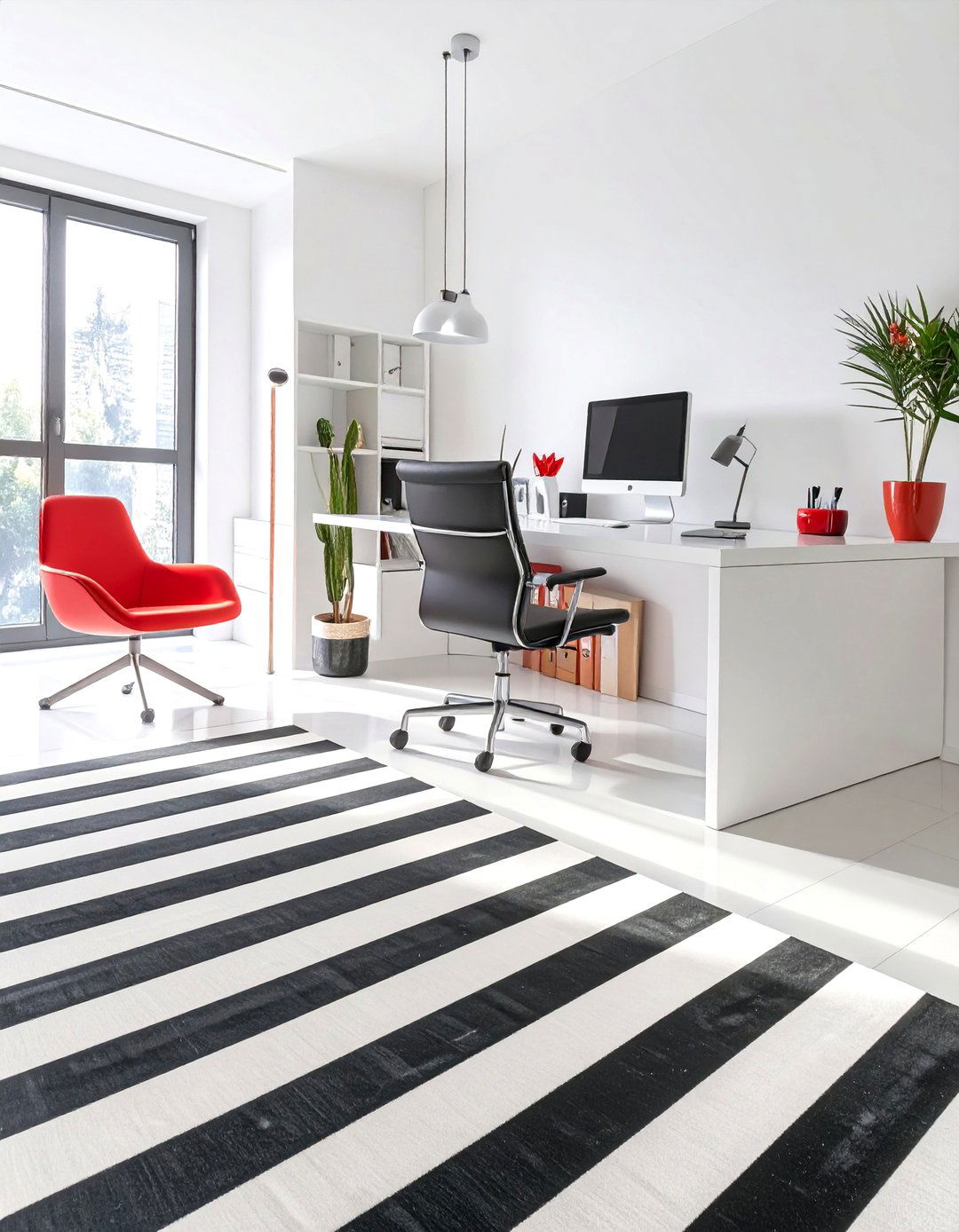Striped Office Rug - 30 office rug ideas