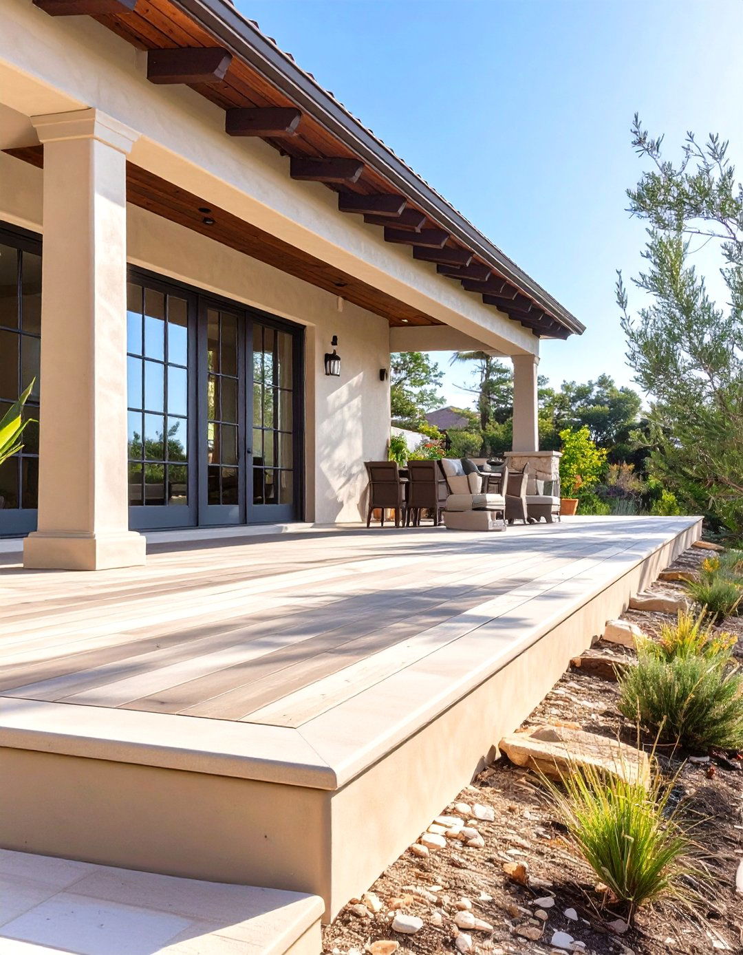 Stucco Finish Deck Skirting - 30 deck skirting ideas