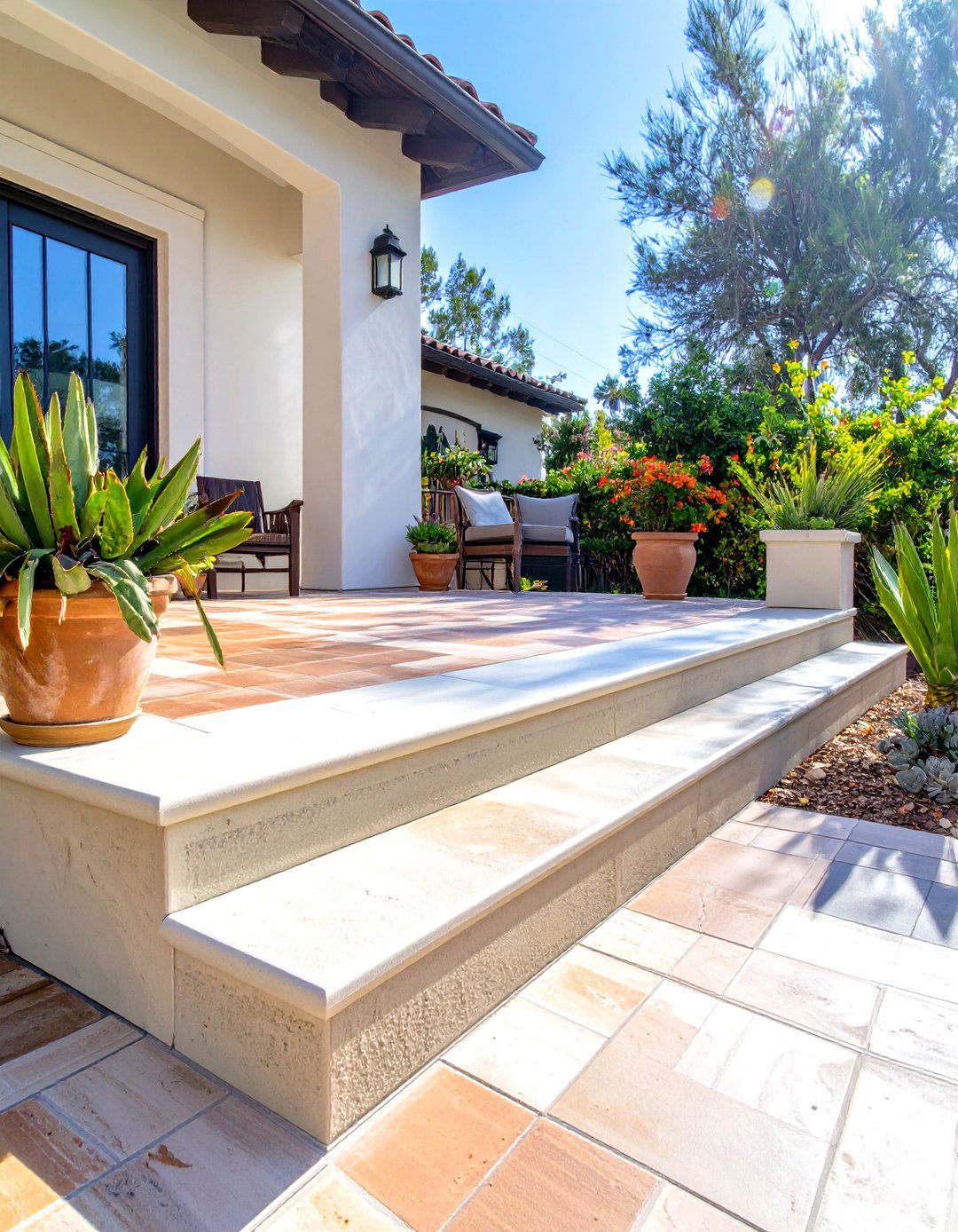Stucco Look Finish on Plywood - 30 inexpensive deck skirting ideas