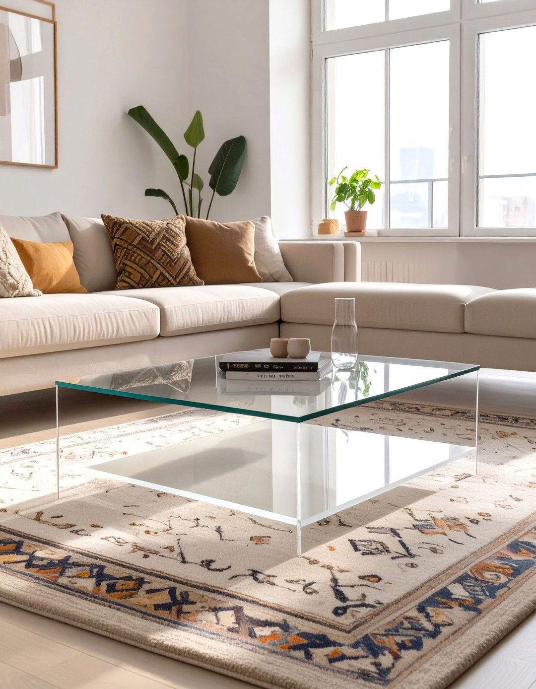 Studio Apartment with Clear Acrylic Furniture - 30 studio apartment interior design ideas