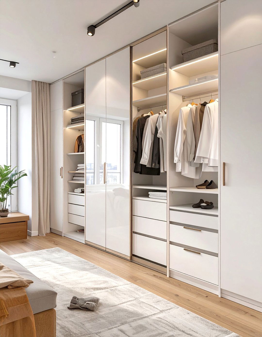 Studio Apartment with a Custom Built In Wardrobe - 30 studio apartment interior design ideas