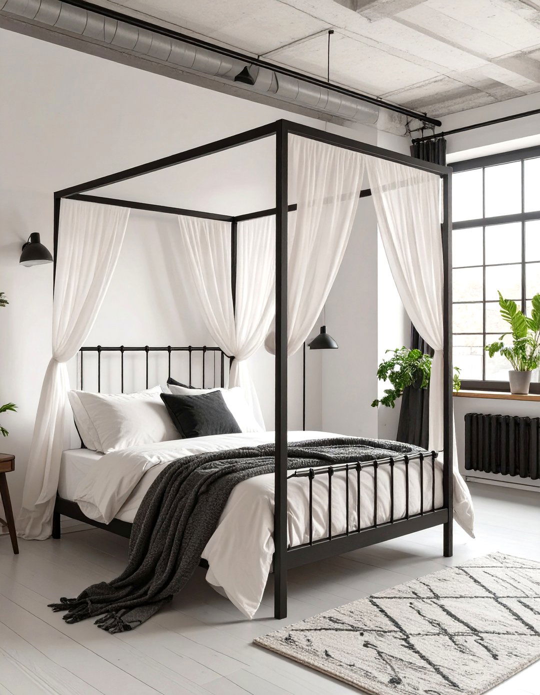 Studio Bedroom with a Canopy Bed - 30 studio bedroom ideas