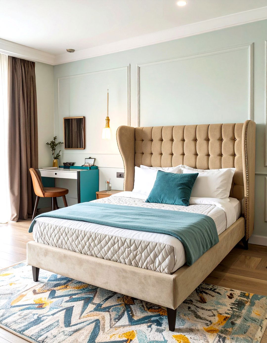 Studio Bedroom with a Headboard Divider - 30 studio bedroom ideas