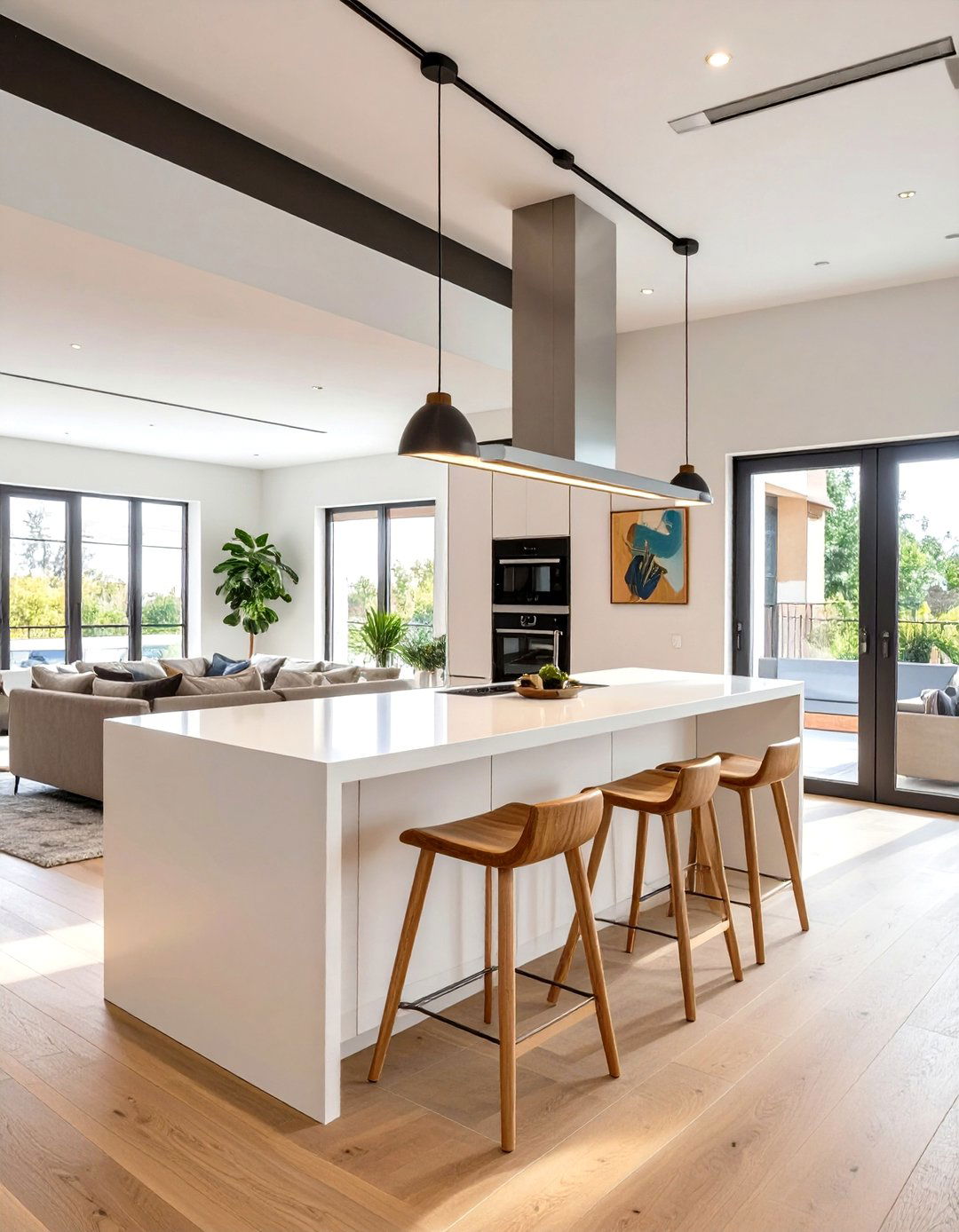 Studio Interior Design Featuring a Kitchen Island Divider - 30 studio interior design ideas