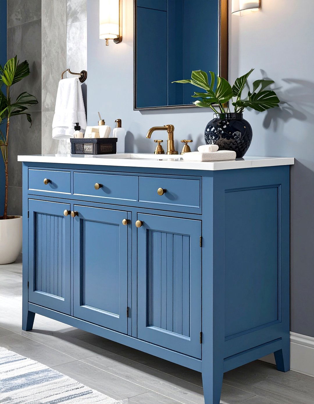 Studio Vanity with Fluted Detailing - 30 studio design collection vanity ideas