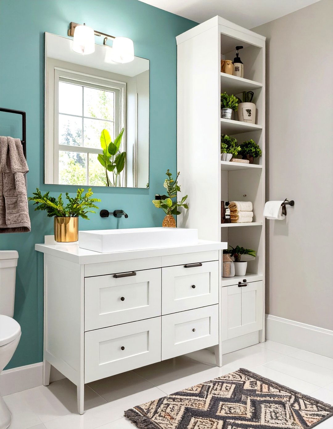 Studio Vanity with Full Height Storage - 30 studio design collection vanity ideas