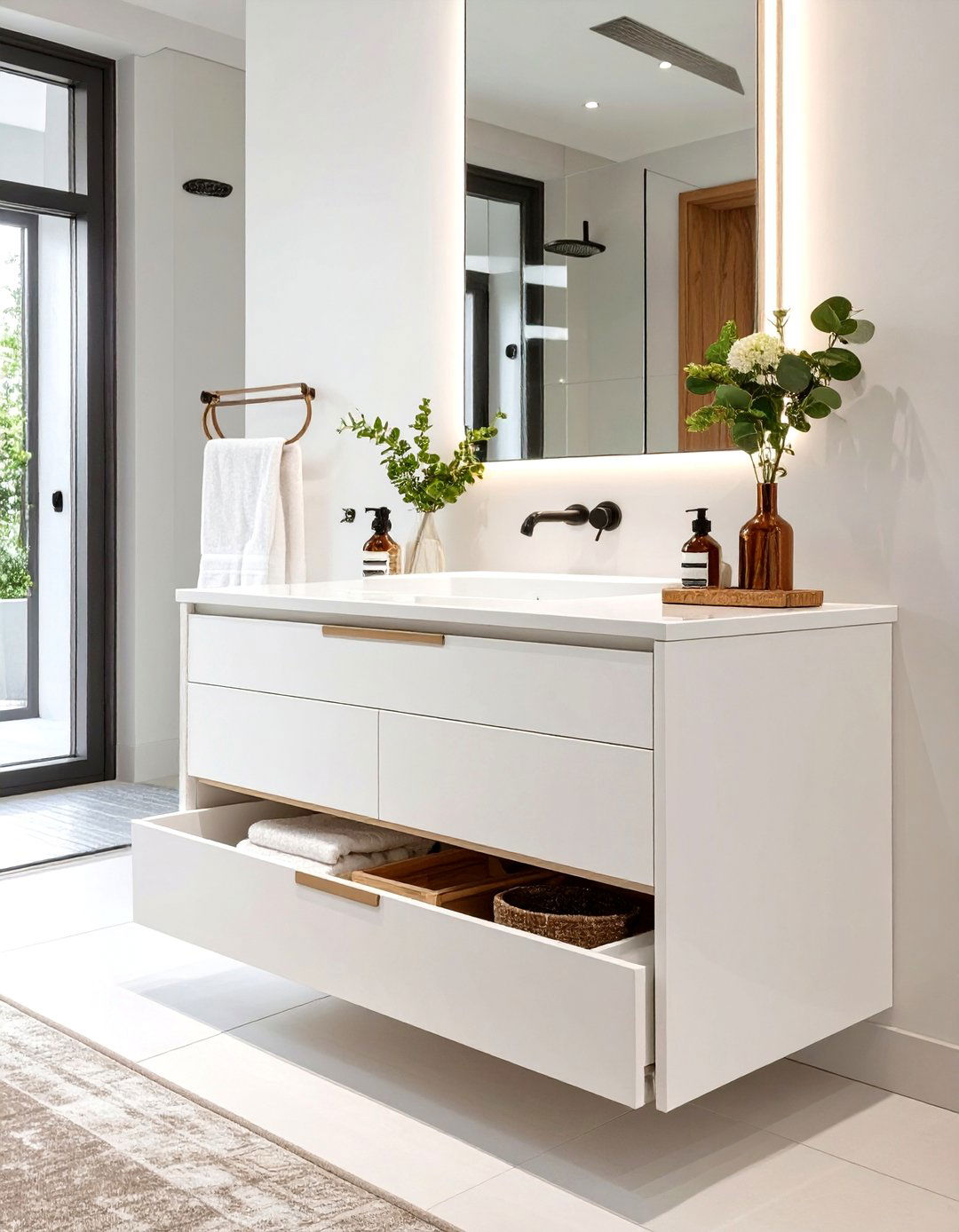 Studio Vanity with Hidden Storage - 30 studio design collection vanity ideas