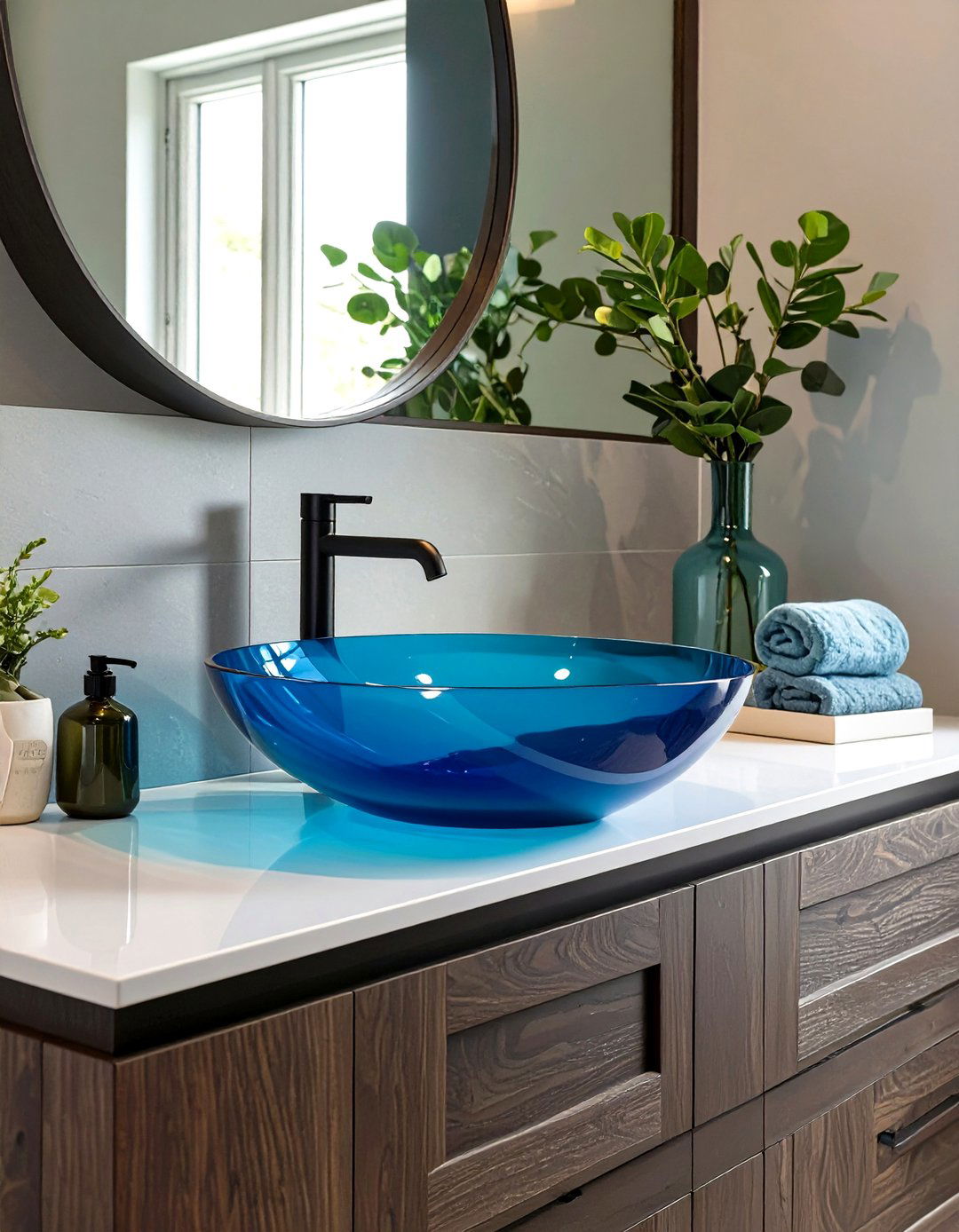 Studio Vanity with Vessel Sink - 30 studio design collection vanity ideas
