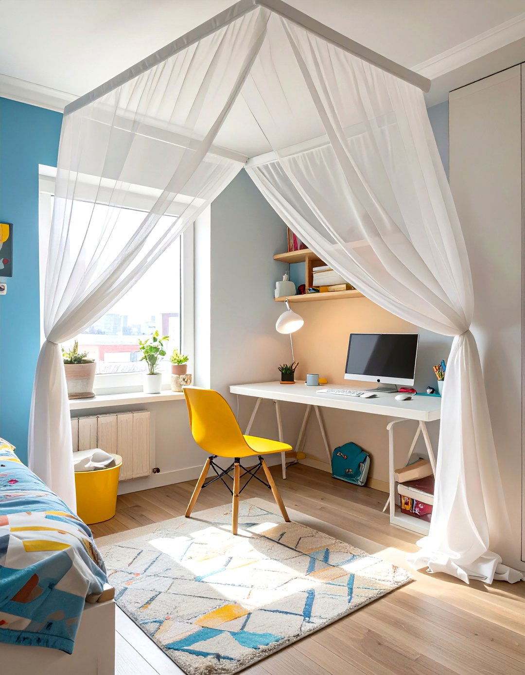 Study Canopy for Focused Work - 30 teen room inspo ideas