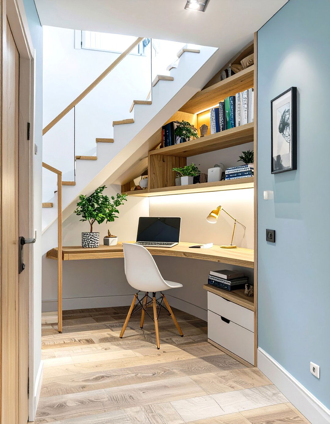 Study Under the Stairs Nook - 30 study interior design ideas