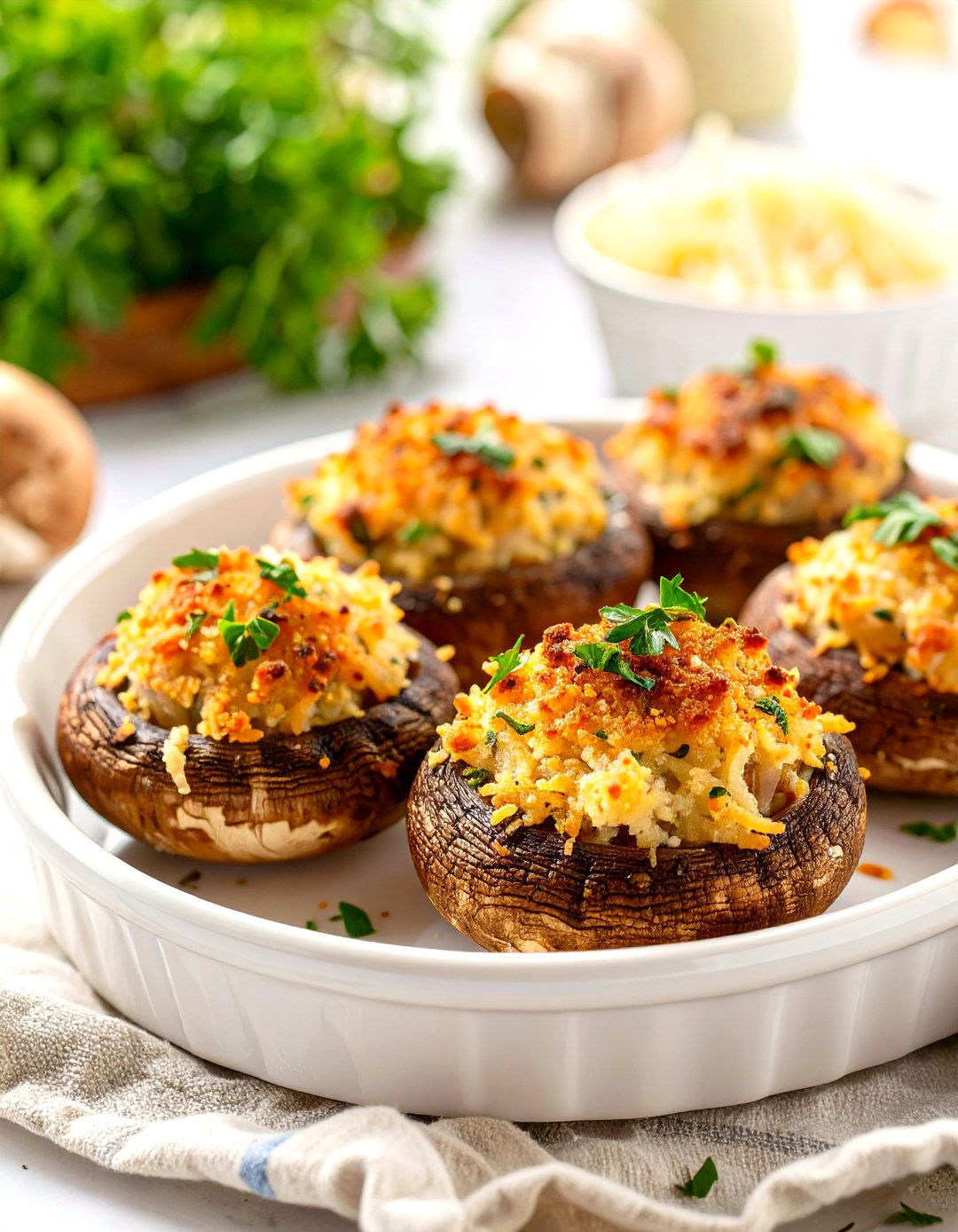 Stuffed Mushroom Caps - 30 baby shower snack ideas