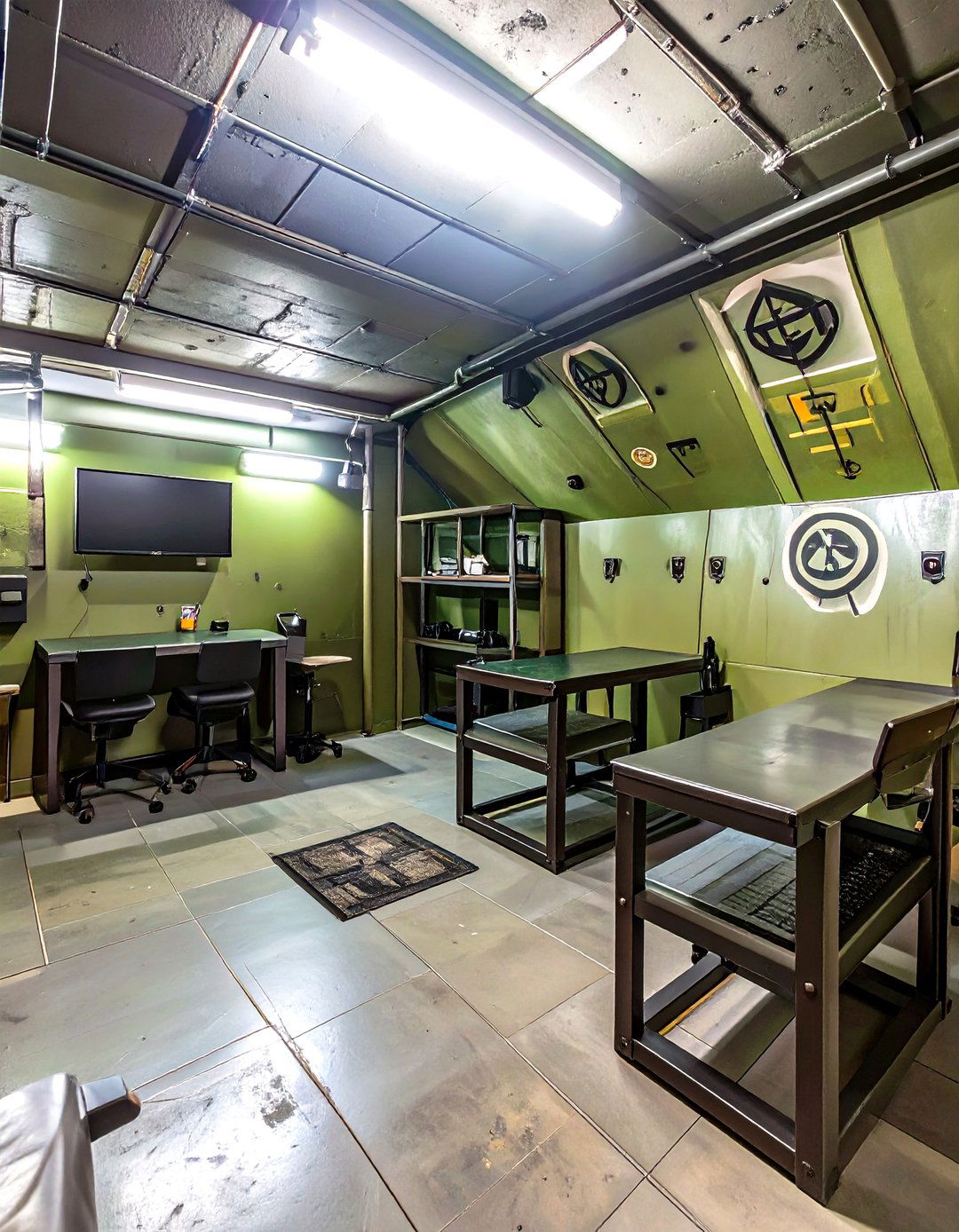 Subterranean Bunker Game Room - 30 game room paint ideas