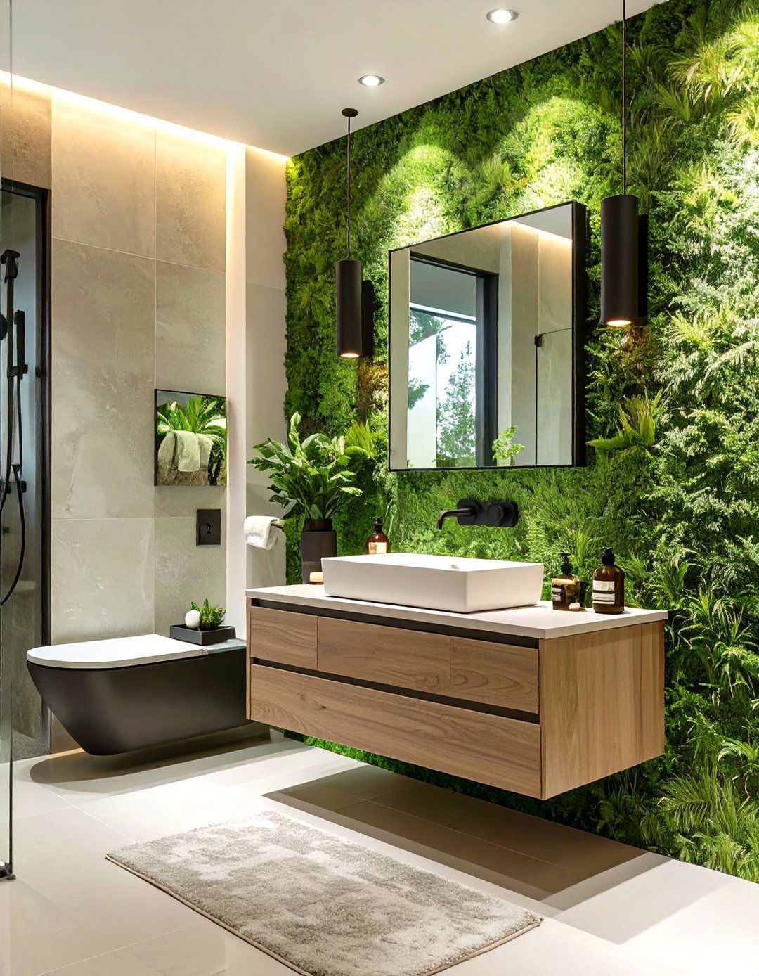 Subtle Grasscloth Texture Wallpaper - 30 bathroom wallpaper ideas