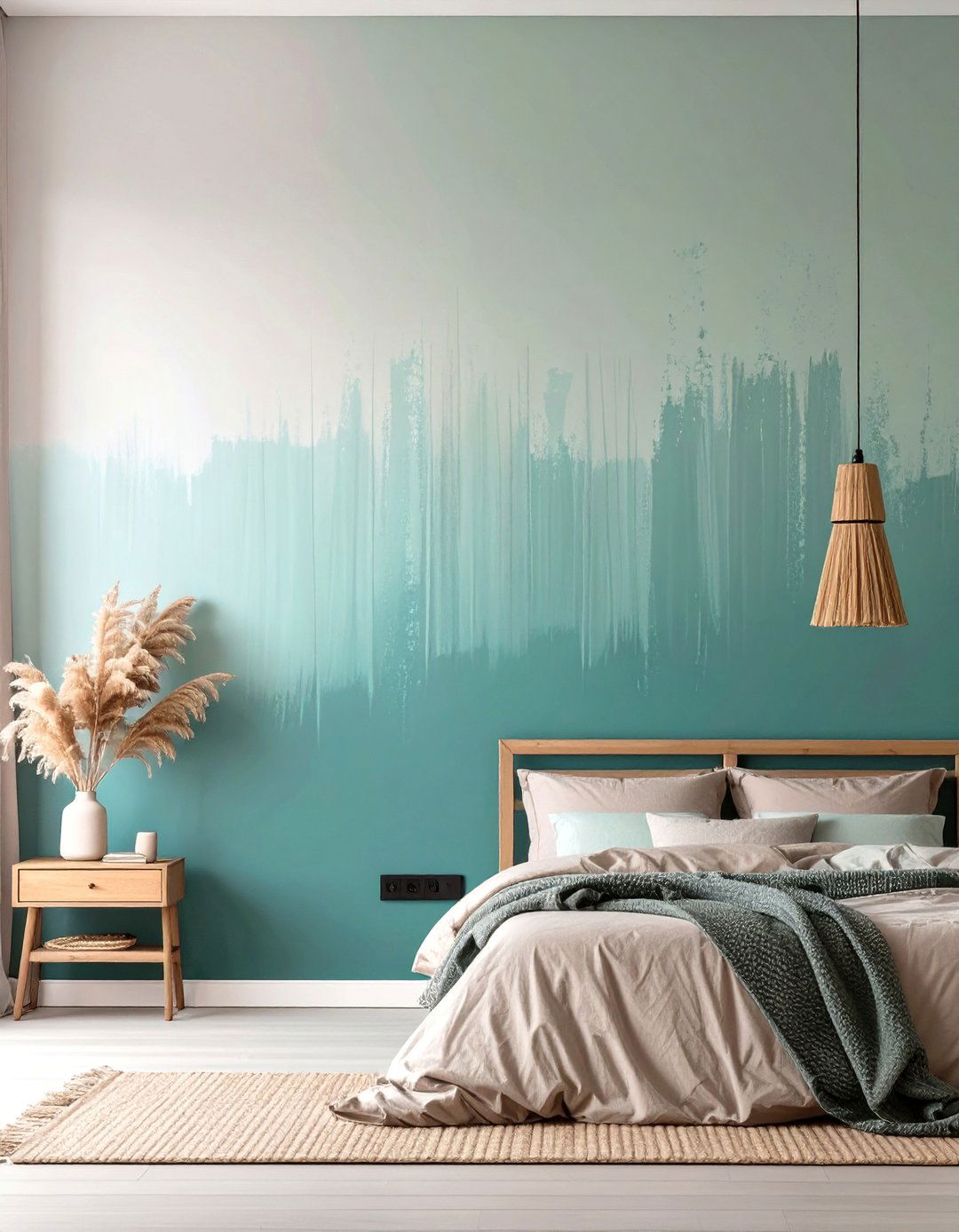 Subtle Ombre Color Wash - 30 broom wall paint ideas