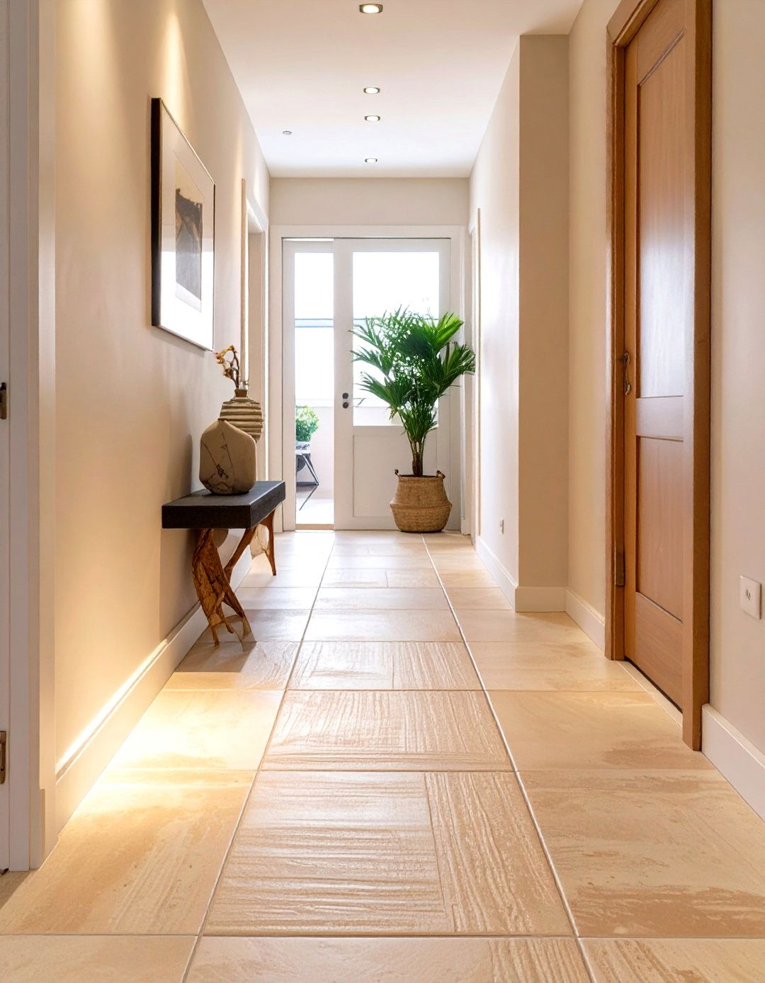 Subtle Textured Tile Floor - 30 small entryway tile floor ideas