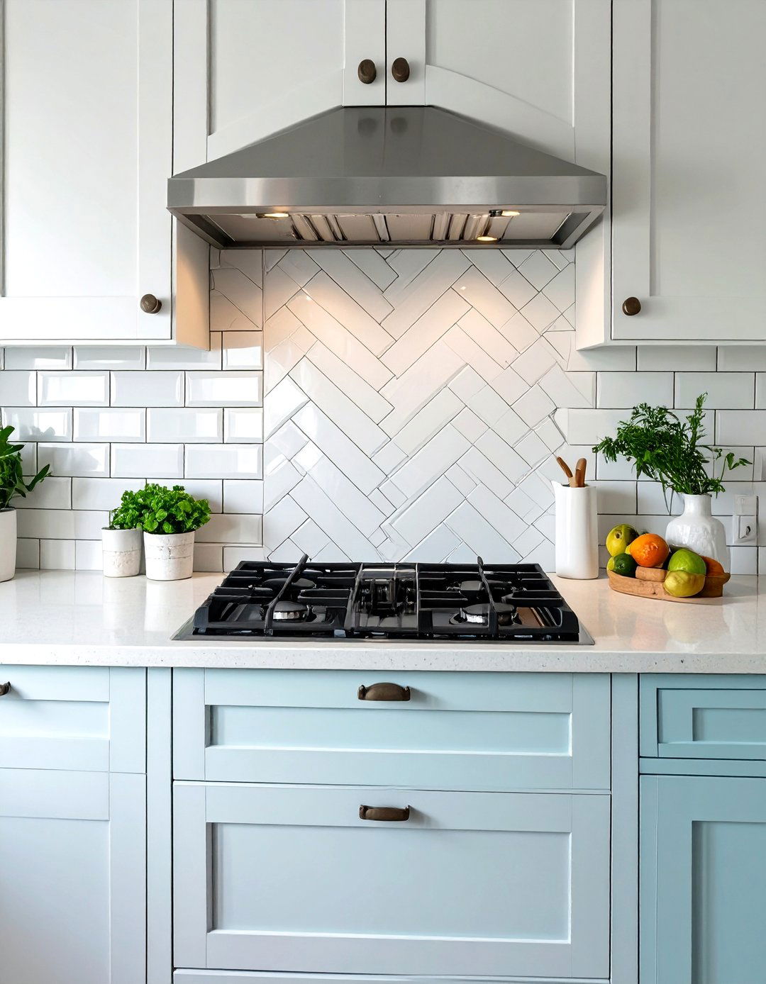 Subway Tile Backsplash with a Niche
