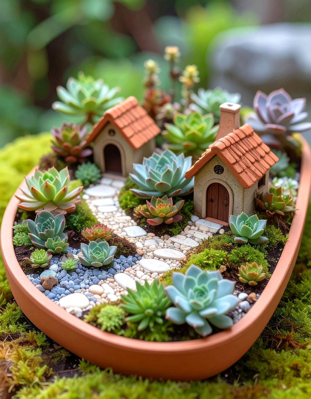 Succulent Fairy Garden - 30 succulent garden ideas