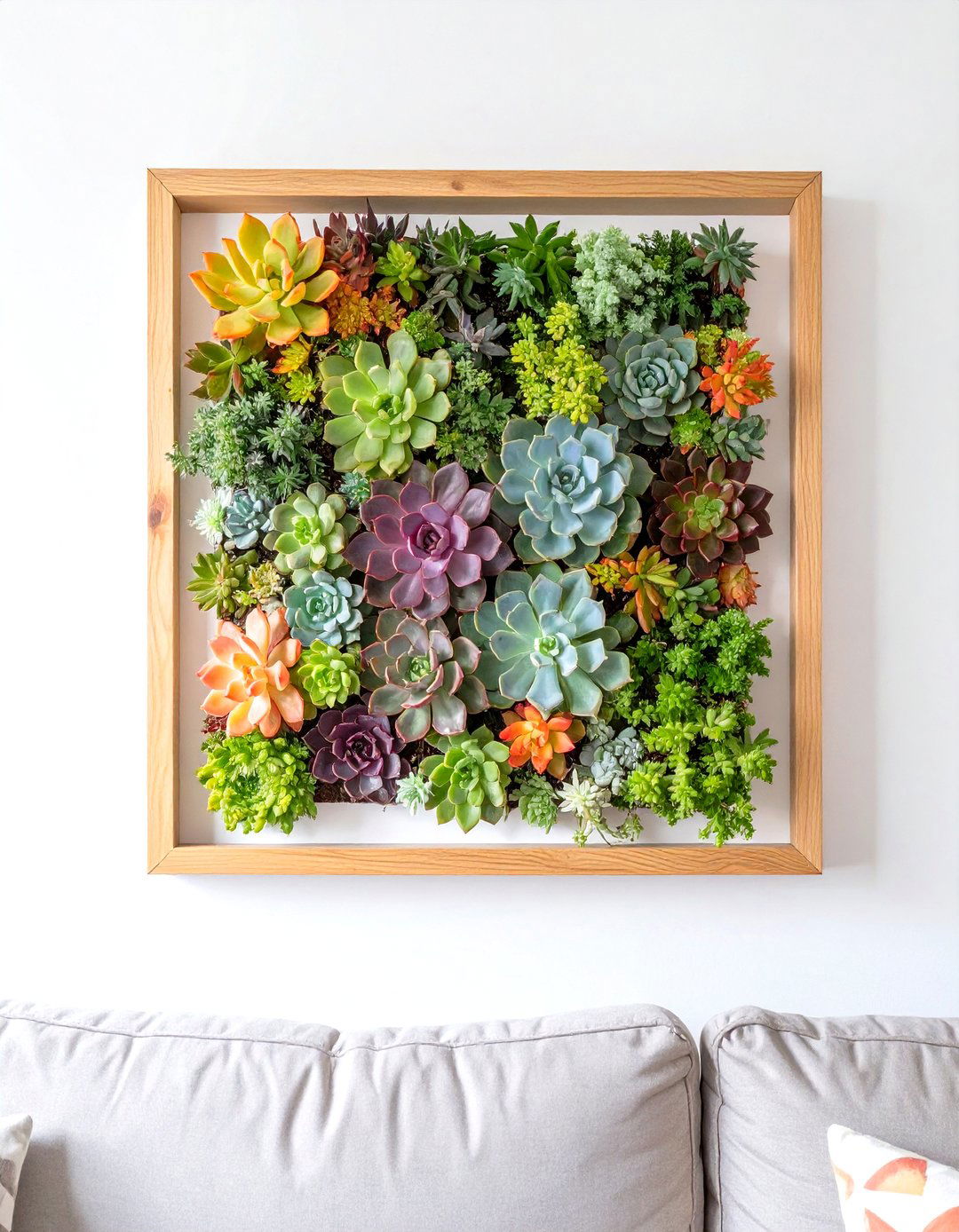 Succulent Frame Living Art - 30 vertical garden ideas