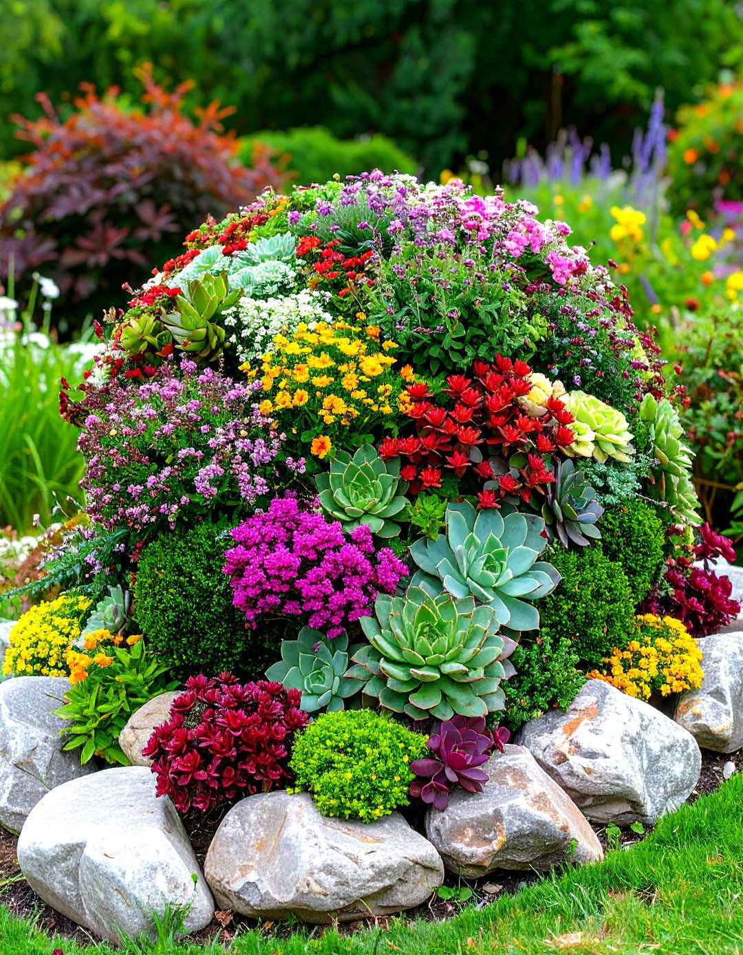 Succulent Topiary Garden - 30 outdoor succulent garden ideas