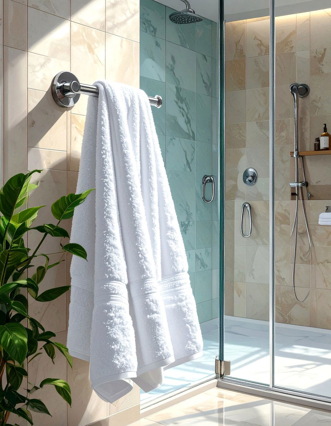 Suction Cup Towel Bar - 30 bathroom towel rack ideas
