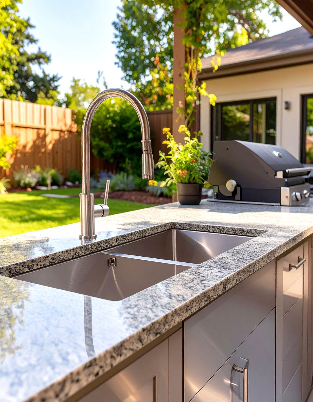 Summer Kitchen with Outdoor Sink - 30 summer kitchen ideas
