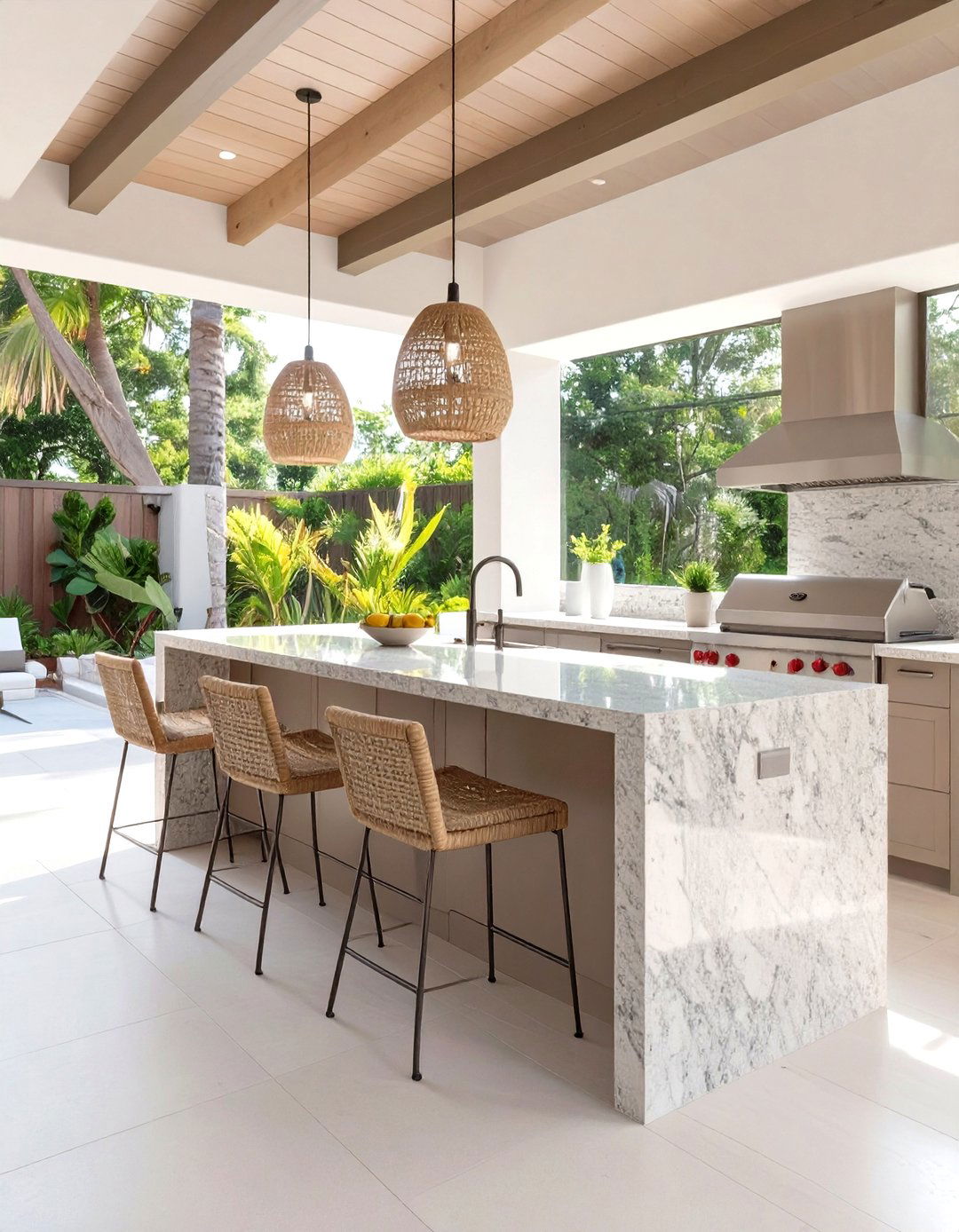 Summer Kitchen with a Bar and Seating - 30 summer kitchen ideas