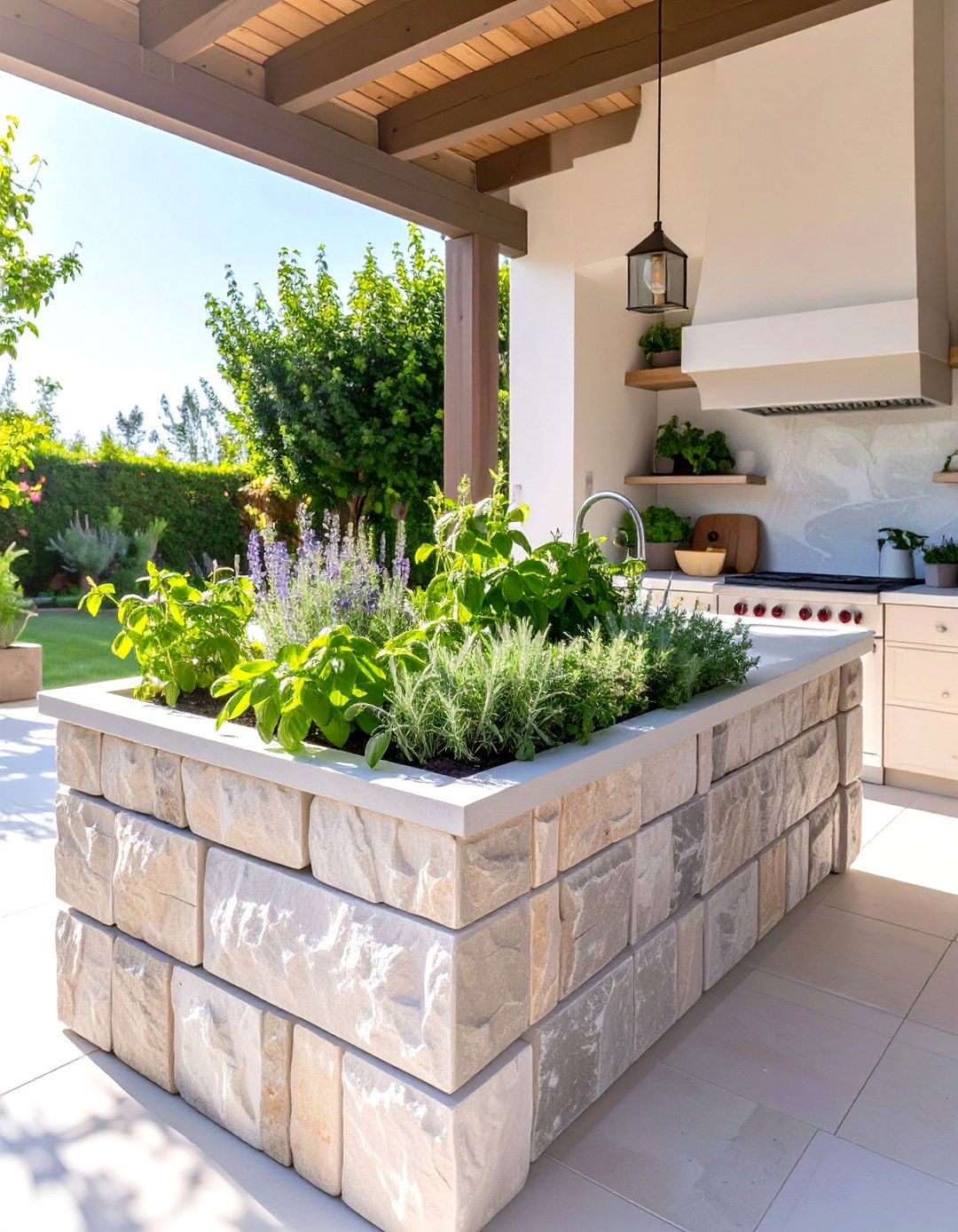 Summer Kitchen with an Herb Garden - 30 summer kitchen ideas