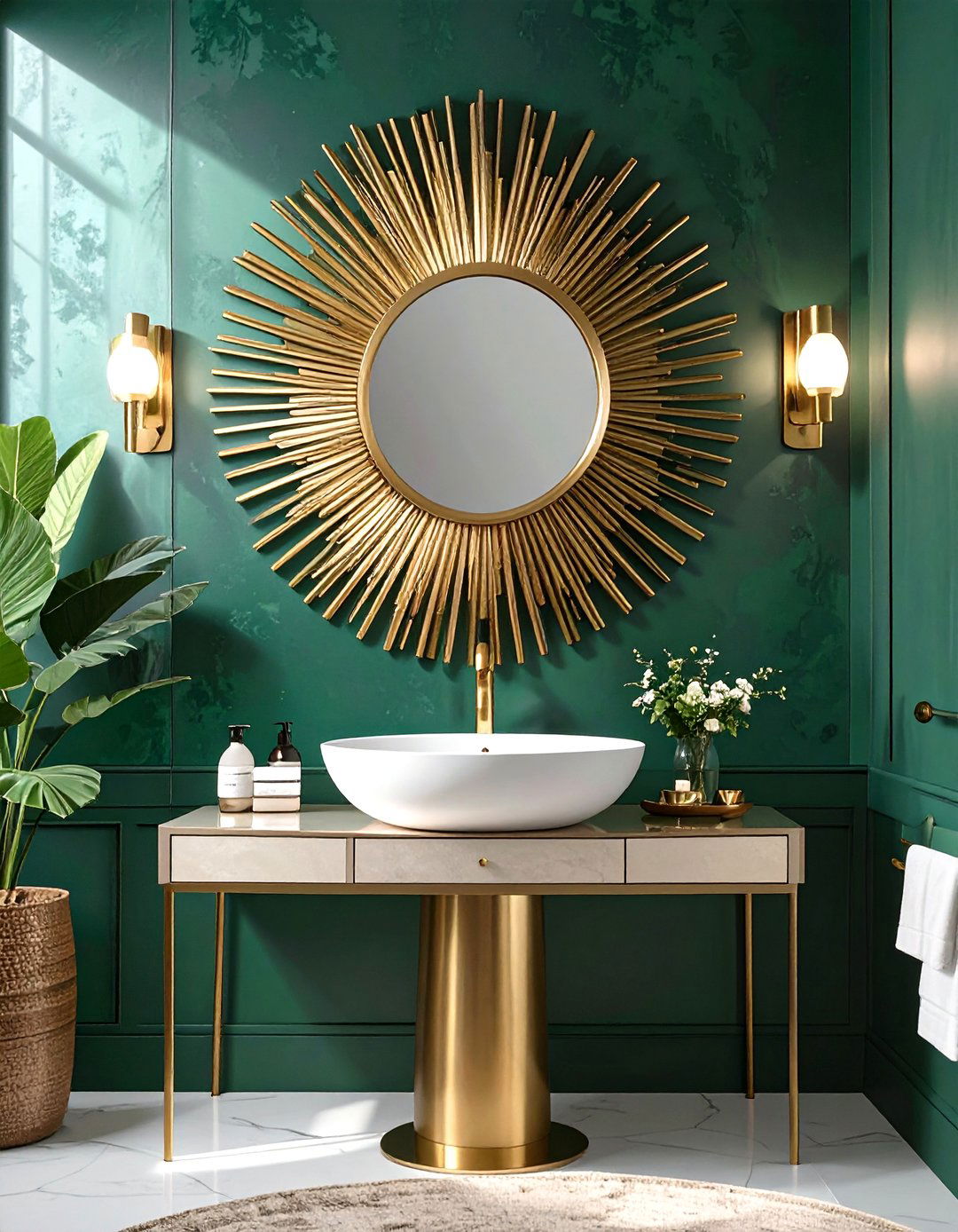Sunburst Bathroom Mirror - 30 bathroom mirrors ideas