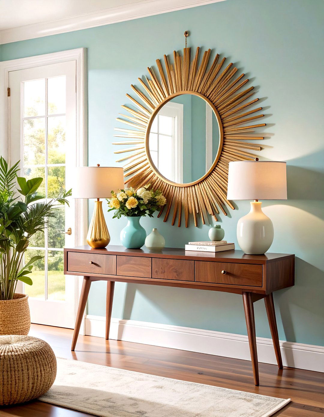 Sunburst Mirrors and Clocks - 30 retro interior design ideas