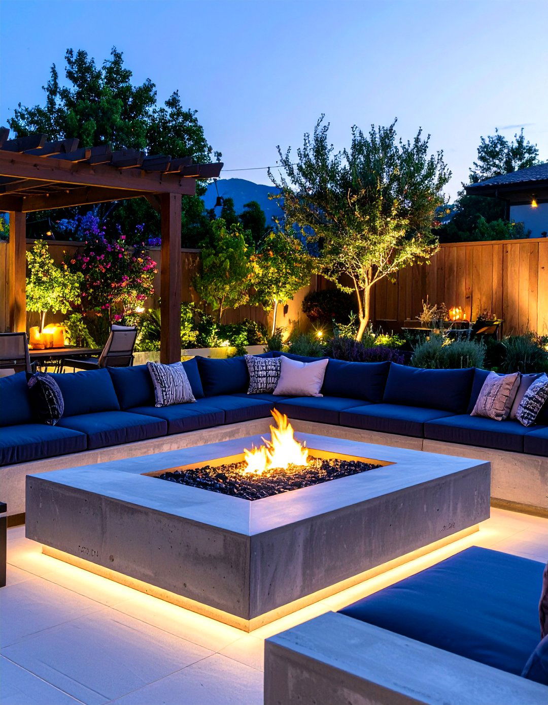 Sunken Conversation Pit Seating - 30 outdoor seating ideas