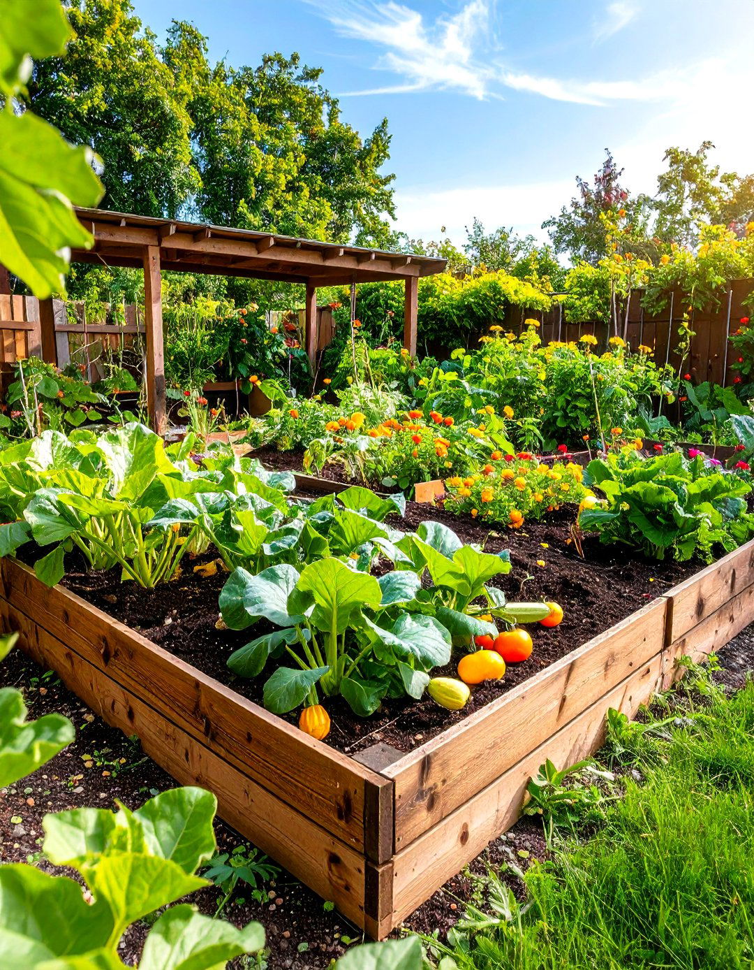 Sunken Hugelkutur Garden Bed - 30 garden beds ideas