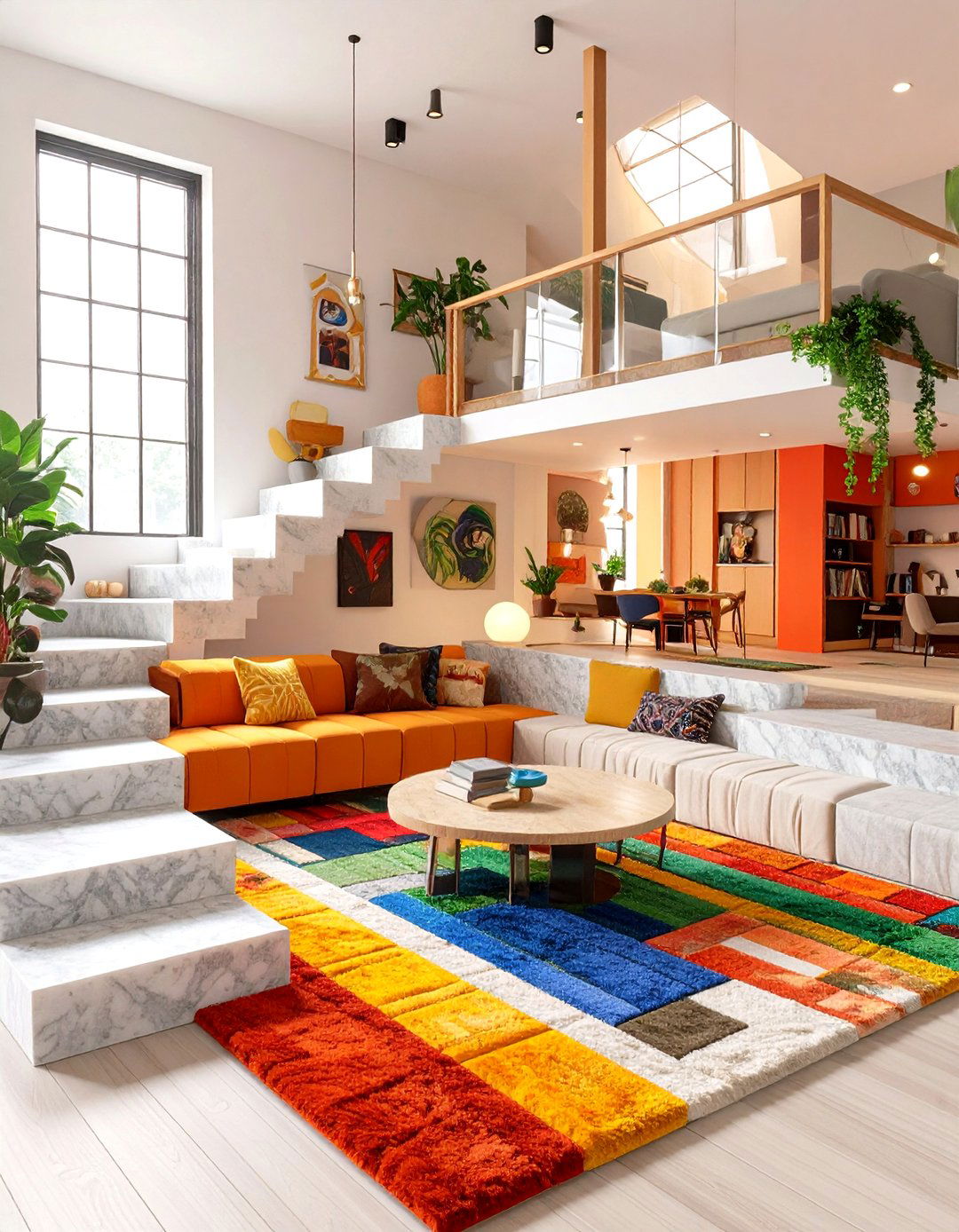 Sunken Living Room Lounge - 30 interior design minecraft ideas