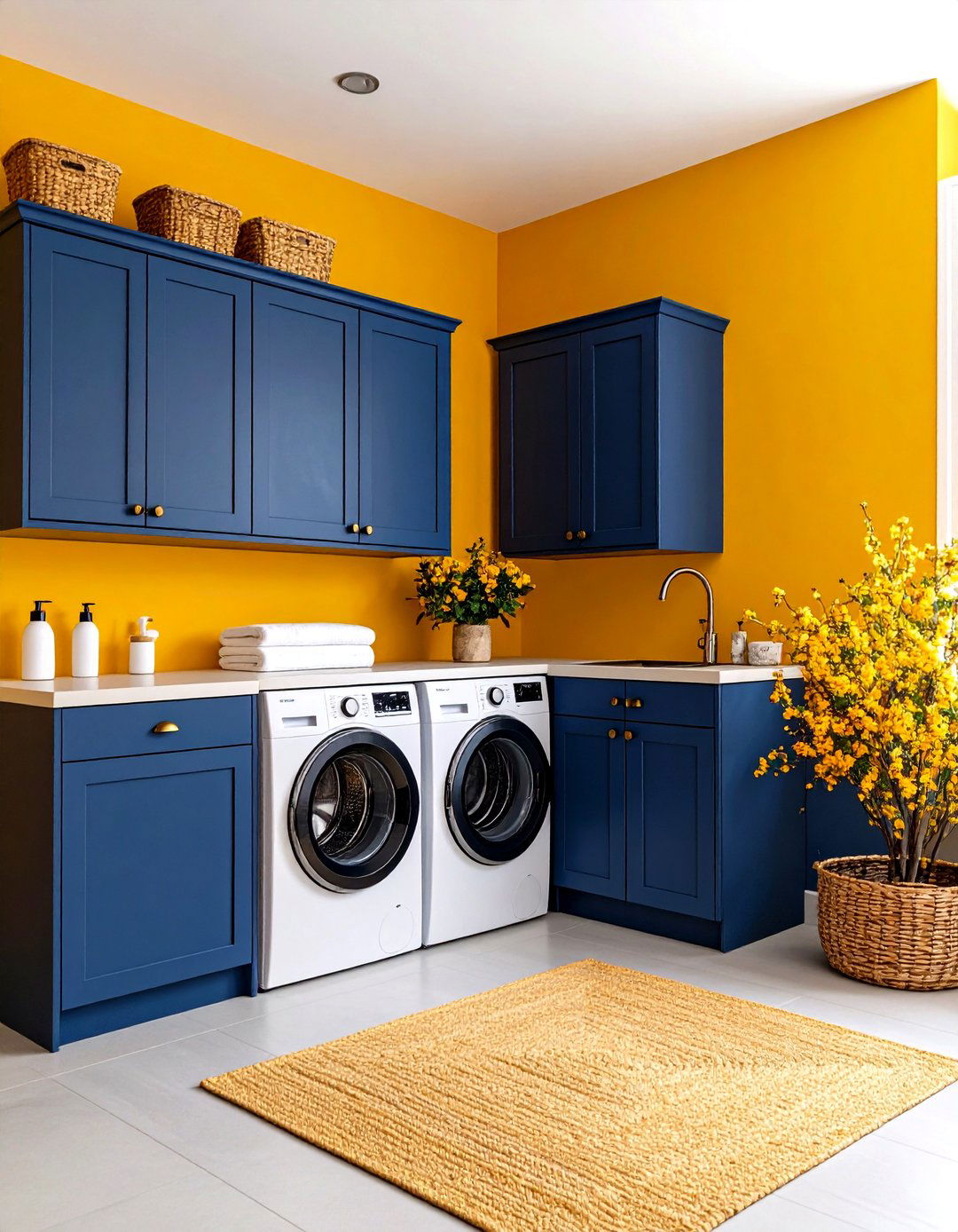 Sunny Marigold Laundry Room - 30 laundry room paint ideas