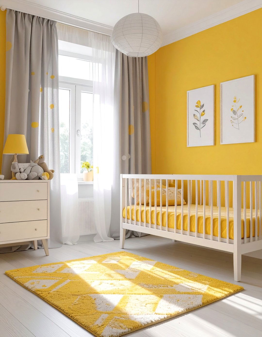 Sunny Yellow Bedroom - 30 baby girl bedroom ideas