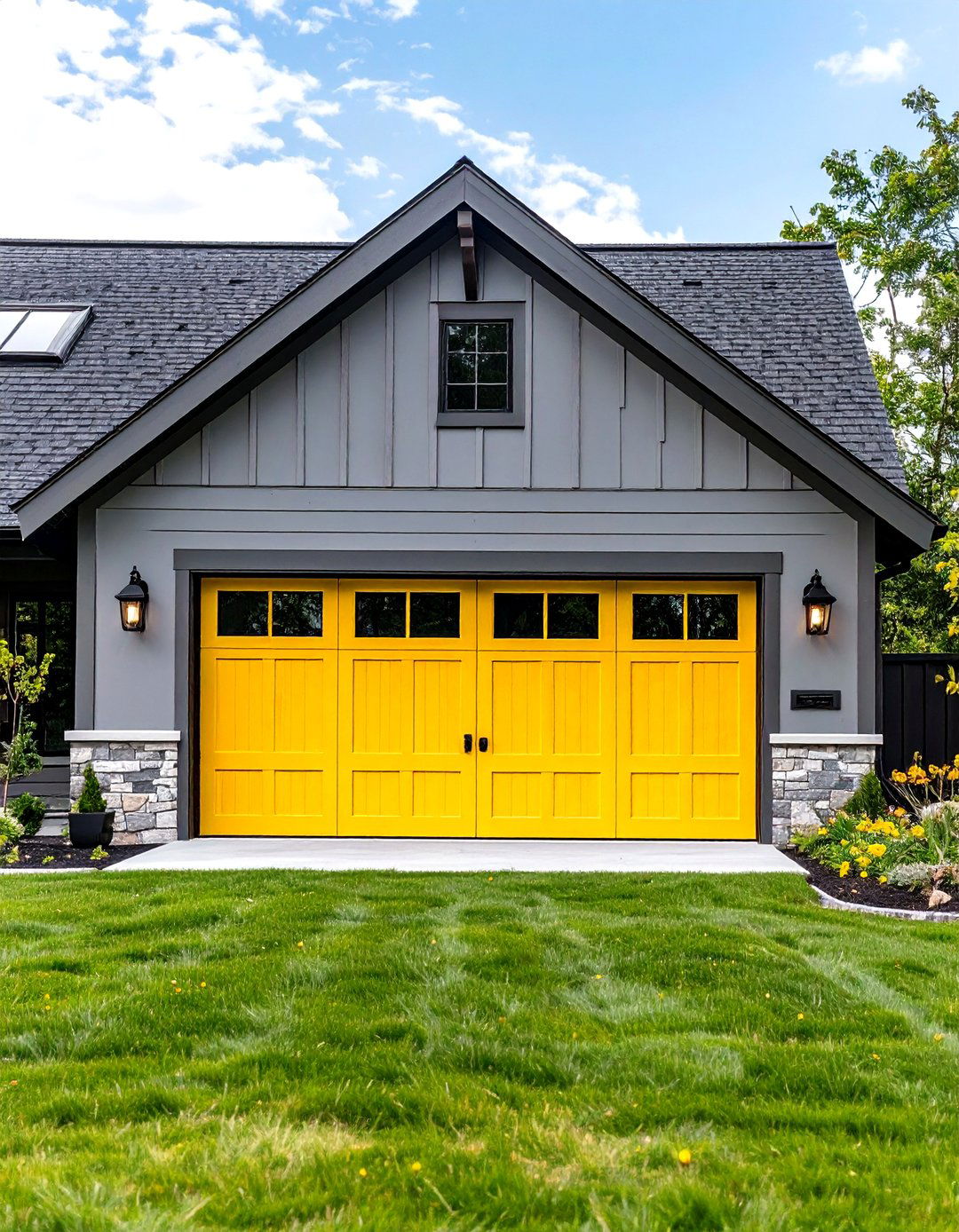 Sunny Yellow Garage Doors - 30 garage door color ideas