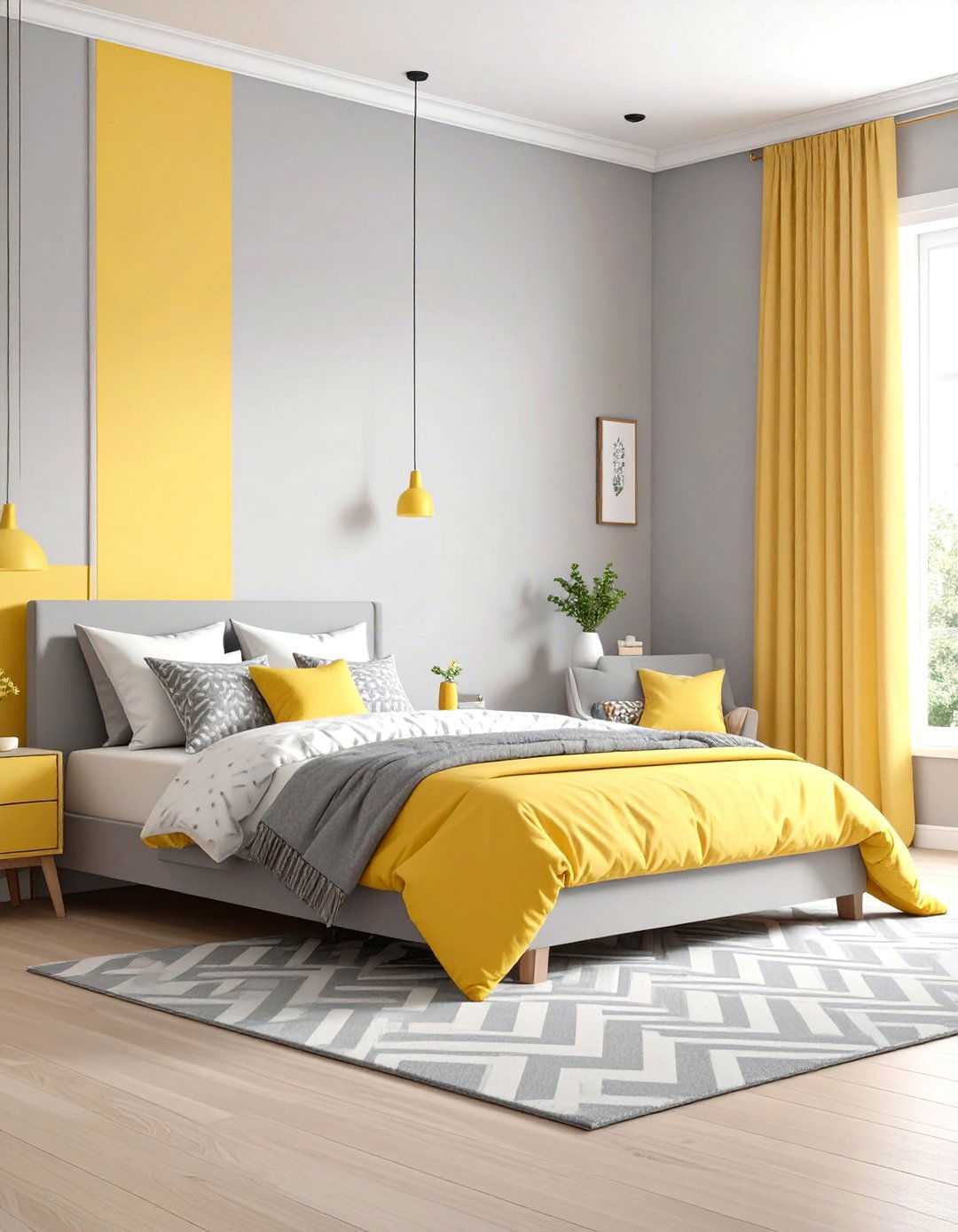 Sunny Yellow and Gray Bedroom - 30 little girls room ideas