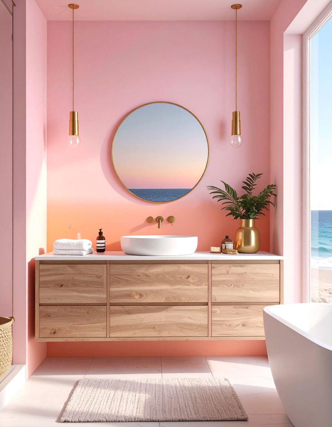 Sunset Hues Bathroom - 30 beach bathroom ideas