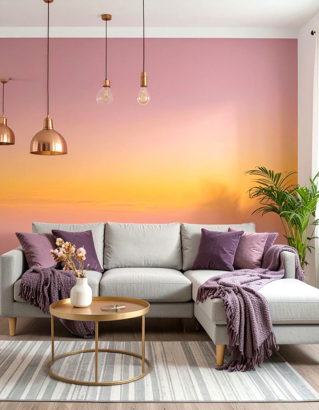 Sunset Inspired Living Room Palette - 30 colorful living room ideas