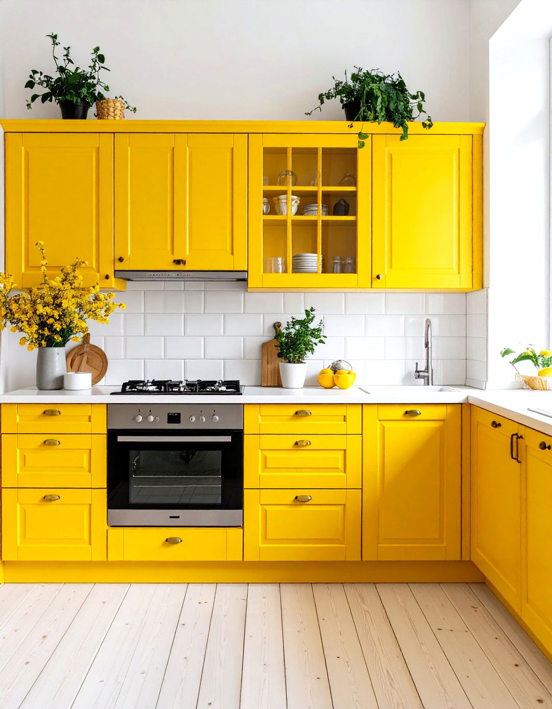 Sunshine Yellow Kitchen Cabinets - 30 kitchen cabinets paint ideas