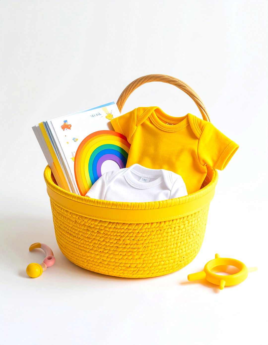 Sunshine and Rainbows Basket - 30 gift basket baby shower gift ideas