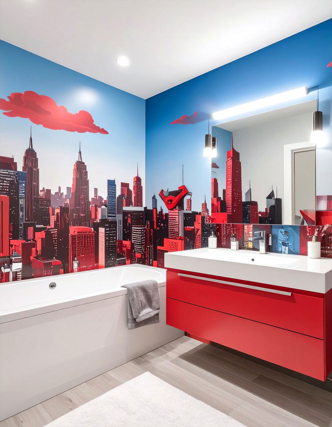 Superhero Headquarters Bathroom - 30 kids bathroom ideas