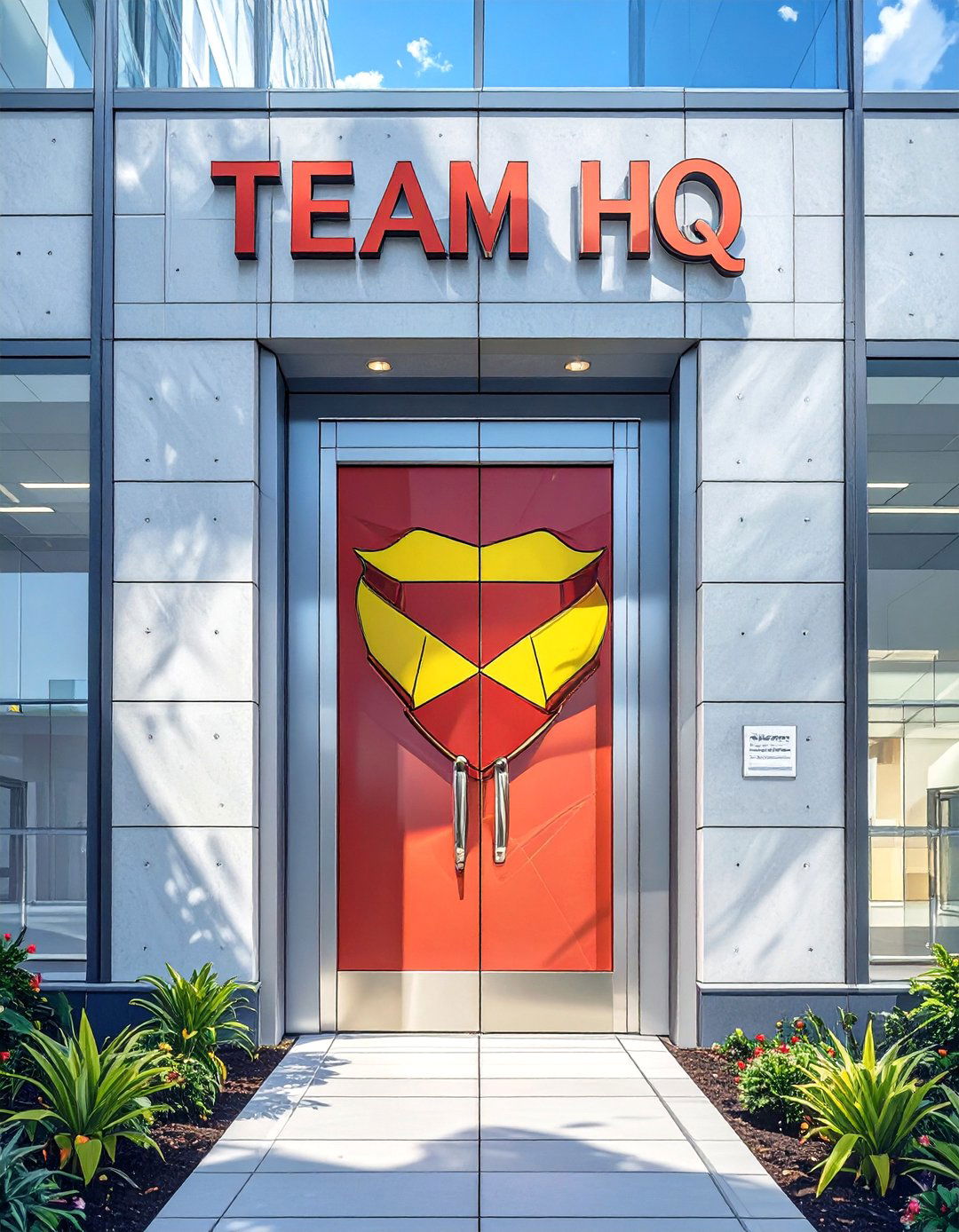 Superhero Headquarters Door - 30 office door decoration ideas