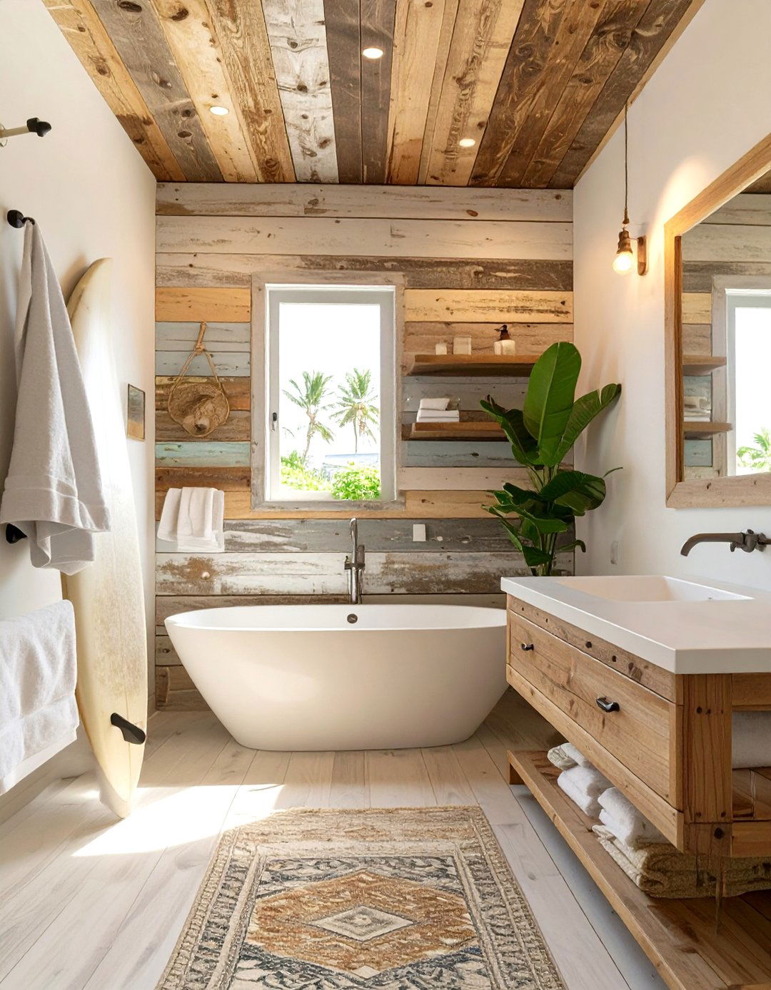 Surfers Shack Chic Bathroom - 30 beach bathroom ideas