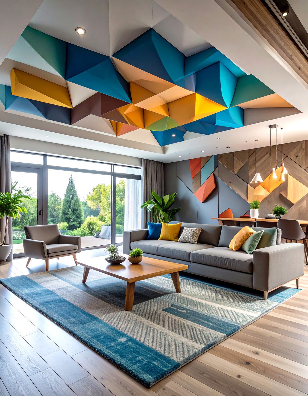 Suspended Acoustic Ceiling Panels - 30 living room ceiling ideas
