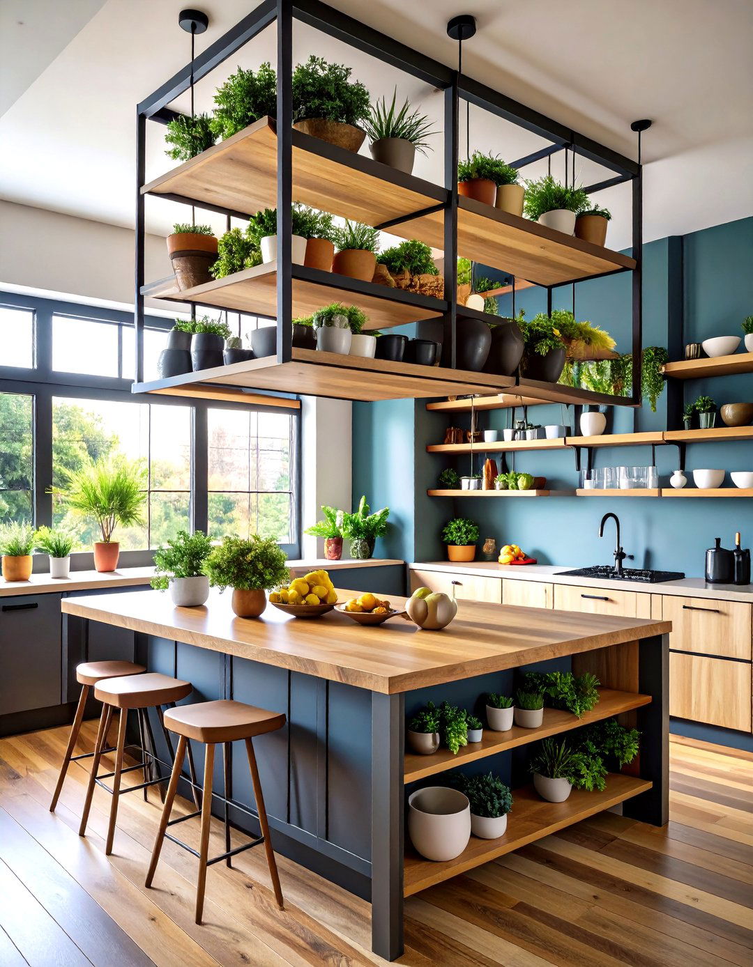 Photo inspiration: Visual Reference: 30 Versatile Kitchen Shelves Ideas For Extra Storage